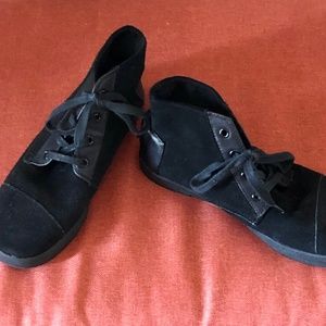 Low flat black booties